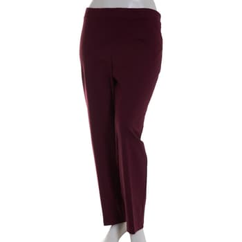 Plus Size Zac & Rachel Solid Metal Detail Compression Pants - Boscov's