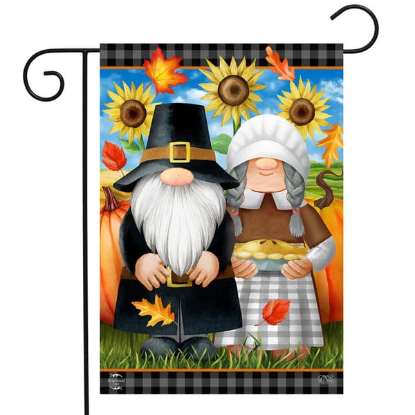 Briarwood Lane Thanksgiving Gnomes Humor Garden Flag - image 