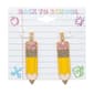 Ball Top with Glitter Eraser & Yellow Pencil Earrings - image 2
