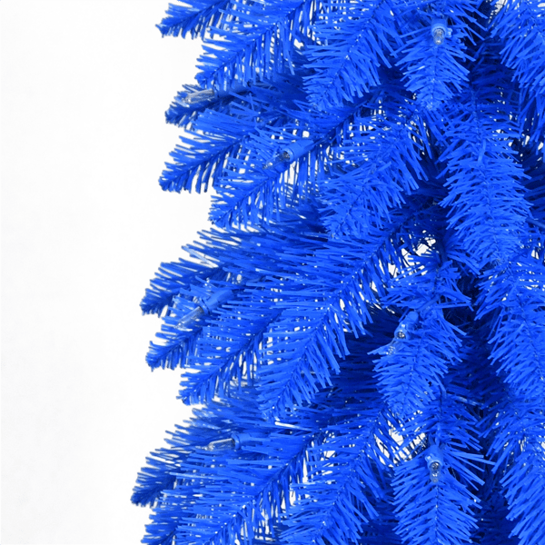Puleo International Pre-Lit Blue Alpine Pencil Christmas Tree