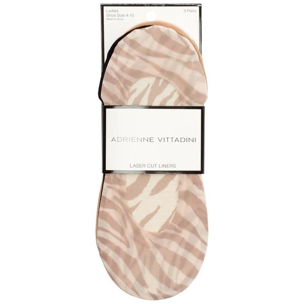 Womens Adrienne Vittadini 3pk. Foot Liner Socks