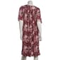 Womens Casual Time Short Sleeve Roses Caftan Nightgown - image 3