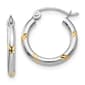 Gold Classics(tm) 14kt. White Gold & Rhodium Hoop Earrings - image 1