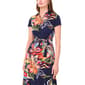 Womens MSK Short Sleeve Half Zip Neck Midi Dress - image 4