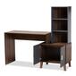 Baxton Studio Jaeger Two-Tone Wood Storage Desk w/ Shelves - image 2