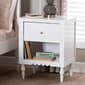 Baxton Studio Roni Modern White Wood 1-Drawer Nightstand - image 8