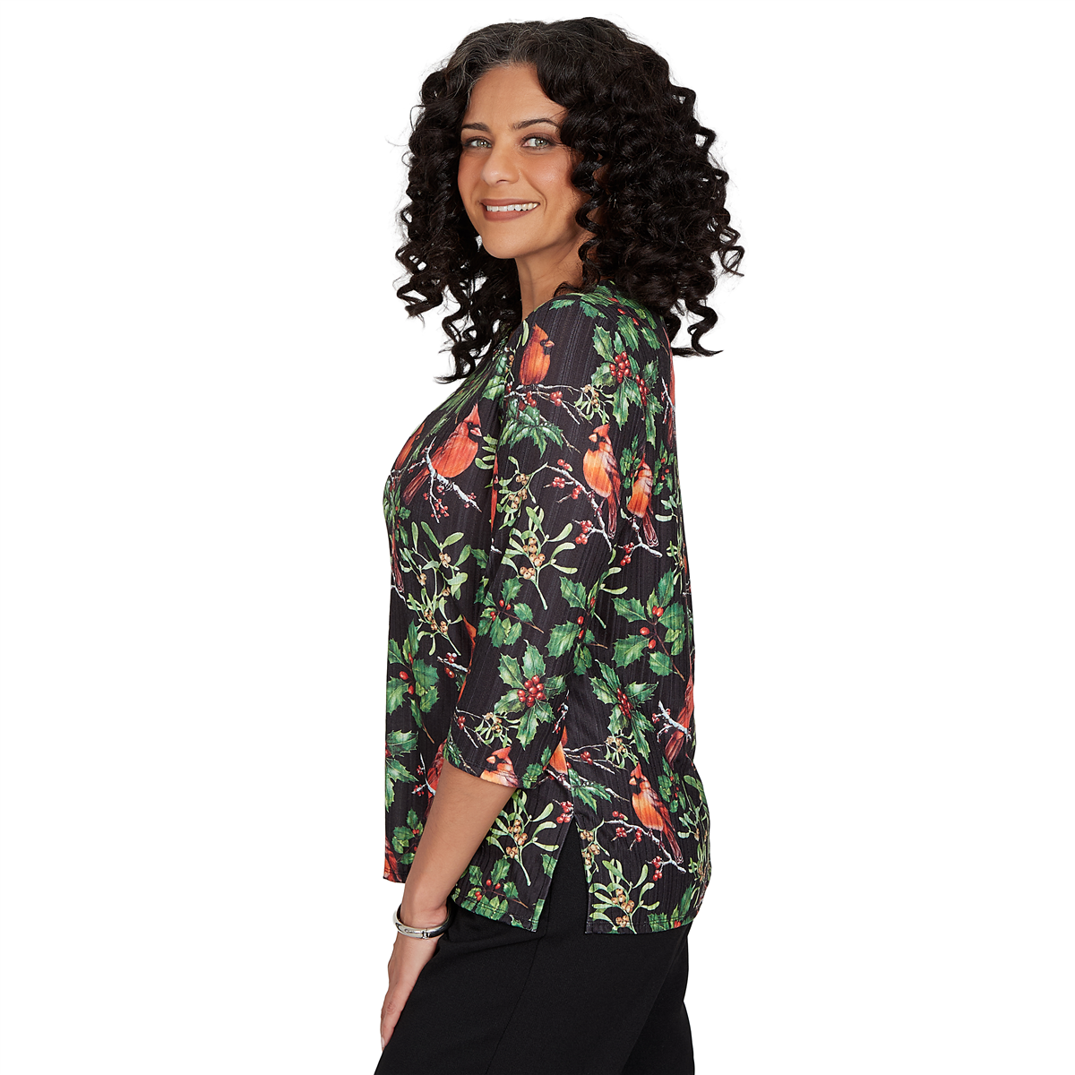 Petite Alfred Dunner Classics Cardinals On Branches Tee