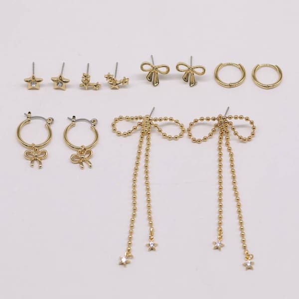Ashley 6pk. Bow Theme Earring Set - image 