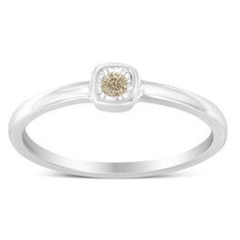 Princess Shaped Diamond Promise Ring