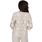 Womens Alfred Dunner Natural Wonder Floral Crochet Blouse - image 2