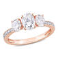 Diamond Classics&#40;tm&#41; 10kt. Rose Gold Oval Moissanite Ring - image 1