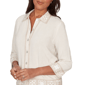 Womens Alfred Dunner Natural Wonder Crochet Trim Cardigan - image 5