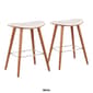 LumiSource Saddle Mid-Century Modern Counter Stools - Set of 2 - image 10
