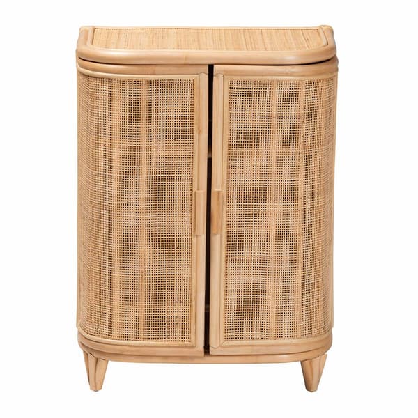 bali & pari Yanka Bohemian Natural Rattan Storage Cabinet
