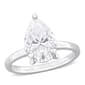 Sterling Silver 3ctw. White Moissanite Solitaire Ring - image 1