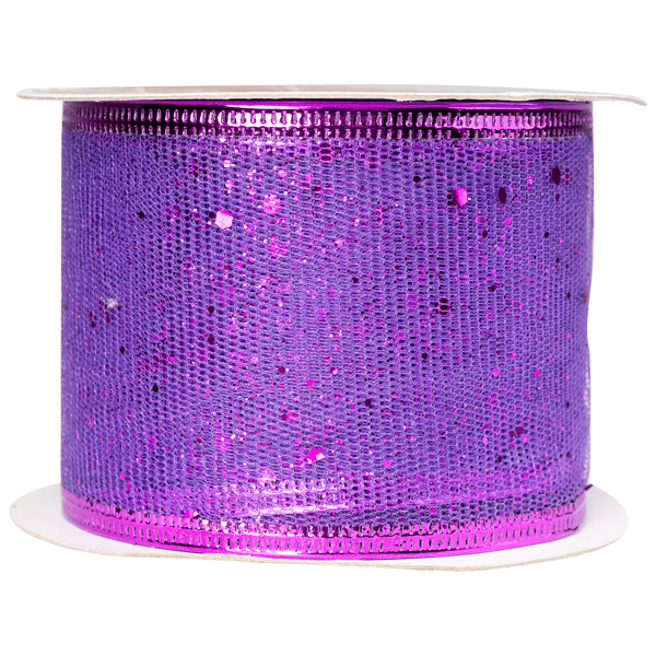 Northlight 12pk. Shimmering Purple Wired Christmas Ribbon Spools