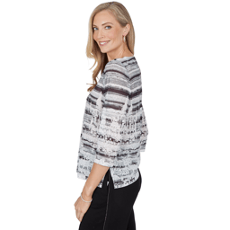Womens Alfred Dunner Weekend Warrior Paris Scene Blouse