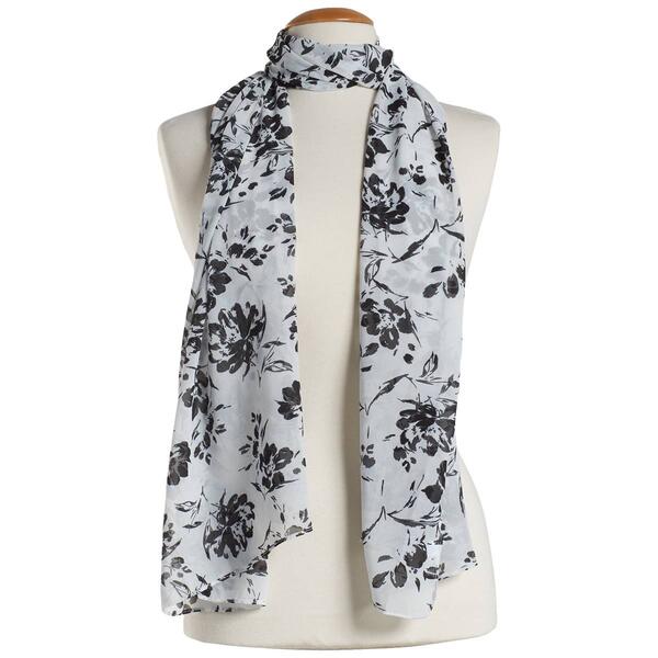 Womens Renshun Pearl Floral Oblong Scarf - image 