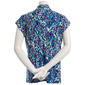 Plus Size Kasper Cap Sleeve V-Neck Abstract Blouse - image 2