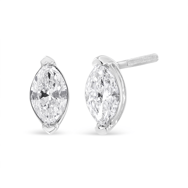 Haus of Brilliance Marquise Lab Grown Diamond Stud Earrings