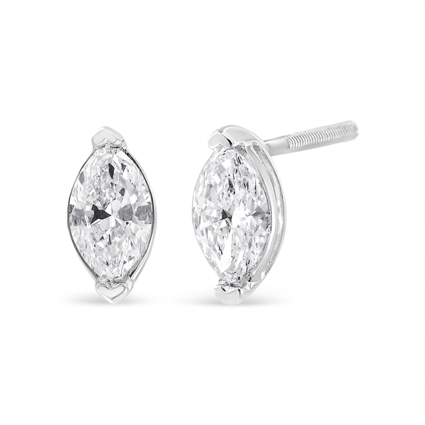Haus of Brilliance Marquise Lab-Grown Diamond Stud Earrings