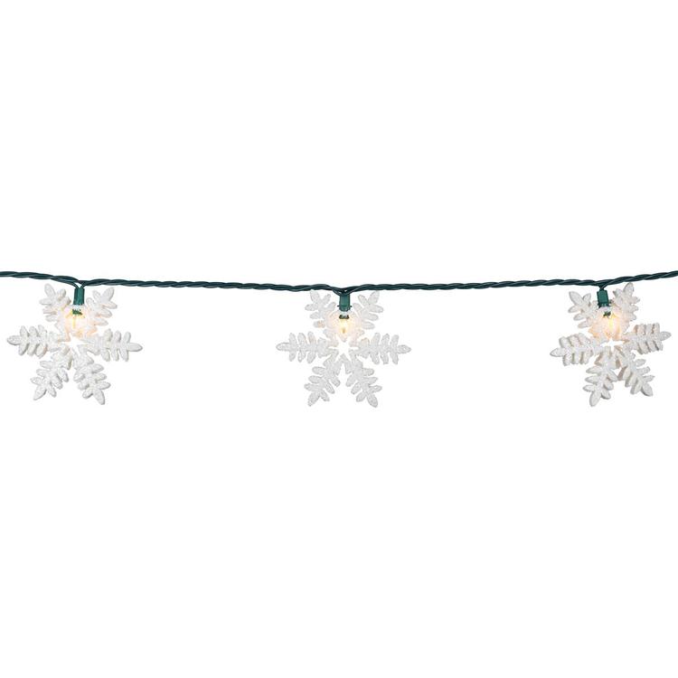 Northlight Seasonal 6ft. Glittered Snowflake Christmas Light Set
