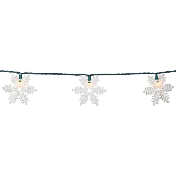 Northlight Seasonal 6ft. Glittered Snowflake Christmas Light Set
