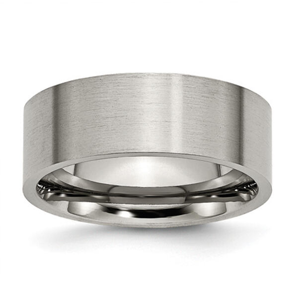 Mens Endless Affection&#40;tm&#41; 8mm Titanium Flat Brushed Wedding Band - image 