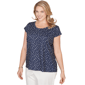 Plus Size Emaline Sapphire Serenade II Cap Sleeve Stars Tee - image 3