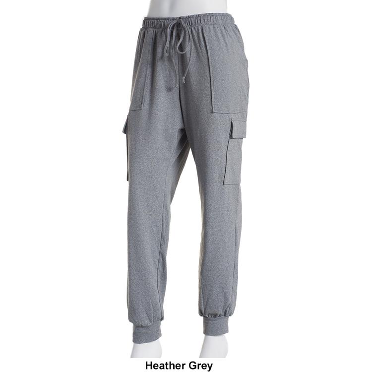 Juniors Plus No Comment Fleece Lined Cargo Joggers Pants