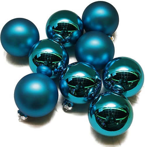 Northlight Seasonal 9pc. Blue Glass Ball Christmas Ornaments - image 