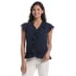 Womens Rafaella(R) Sleeveless Cascade Ruffle Front Blouse - image 1
