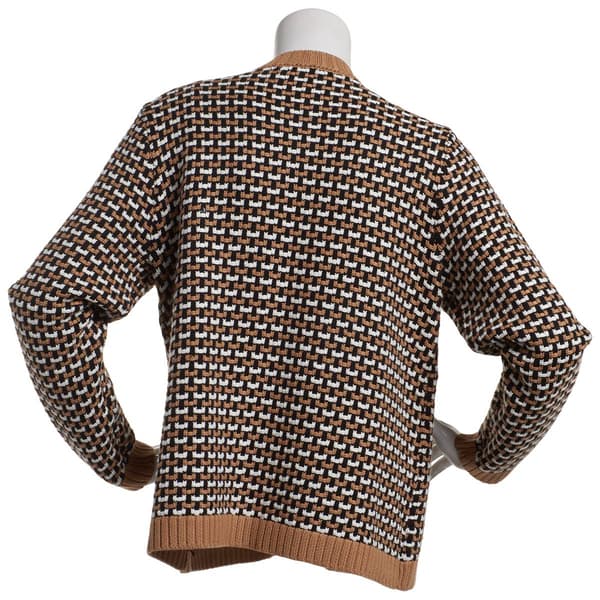 Womens Kasper Novelty Textured Cardigan w/Pockets