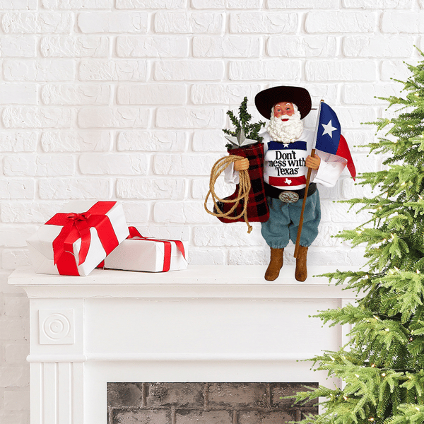 Santa''s Workshop 12in. Don’t Mess with Texas Claus