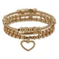 Nine West Gold-Tone Heart Charm Beaded Bracelet Set - image 2