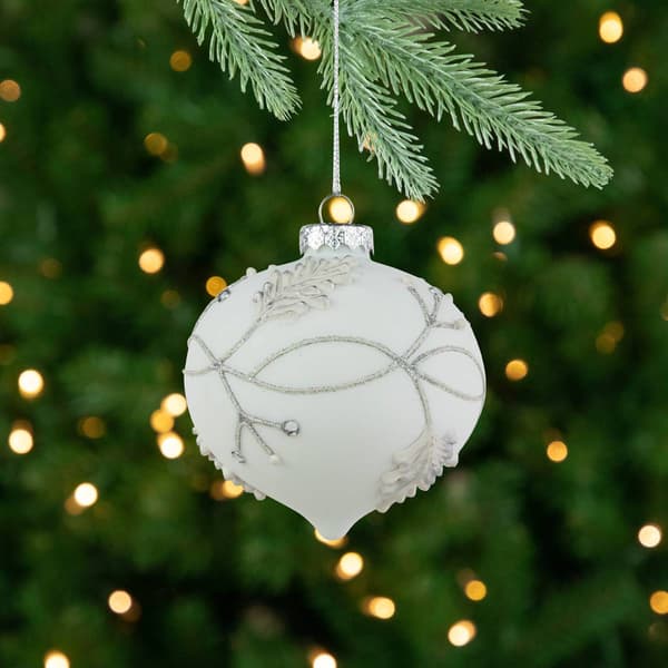 Northlight Seasonal 3.5in. Glass Onion Drop Christmas Ornament