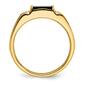 Mens Pure Fire 14kt. Yellow Gold Square Onyx Ring - image 2