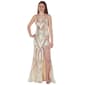 Juniors Crystal Doll Sequin Slim Sheath Dress with Slit - image 2