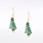 Spiral Christmas Tree Earrings - image 1