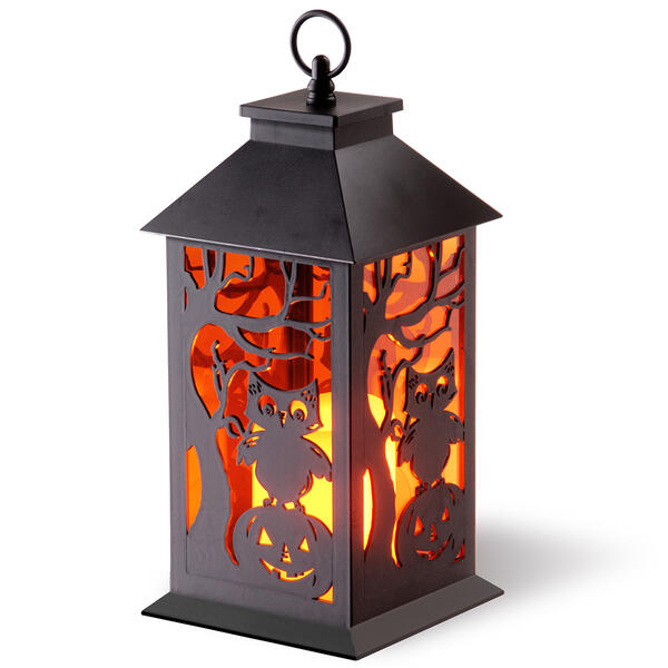 National Tree 12in. Halloween Lantern with Faux Candle - image 
