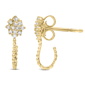 Haus of Brilliance 1/10ctw. Diamond Floral Cluster Stud Earrings - image 3