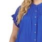 Plus Size NY Collection Short Sleeve Smock Button Front Blouse - image 4