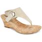 Womens White Mountain Aida Glitter Wedge Thong Sandals - image 6
