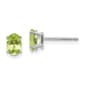 Gemstone Classics&#40;tm&#41; White Gold 6mm. Peridot Stud Earrings - image 1
