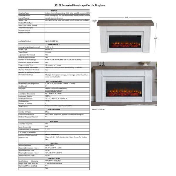 Real Flame Cravenhall Landscape Electric Fireplace