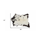 HomeRoots Black & White Cowhide Cowhide Print Hand Woven Accent - image 3
