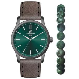 Mens Caribbean Joe Gunmetal-Tone Watch w/ Bracelet - CJSB7174GU.U