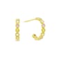 Forever New 18kt. Gold Plated Rainbow CZ C-Hoop Earrings - image 1