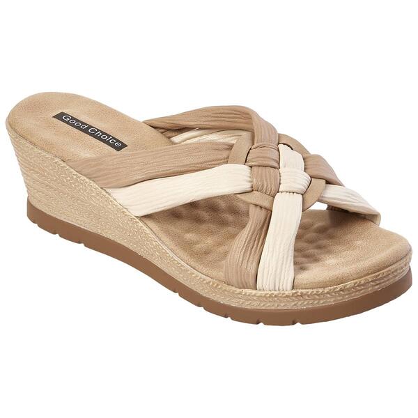 Womens Good Choice Wedge Strappy Sandals - image 