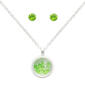 August Mini Birthstone Shaker Necklace & Earring Set - image 1